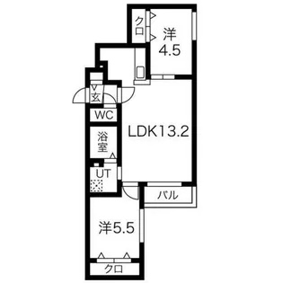 ブランシャールTs COURT桑園【3階】の間取り