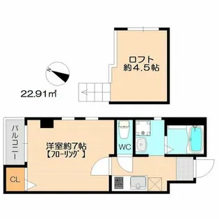 イルグラッツィア薬院大通り【202号室】の間取り