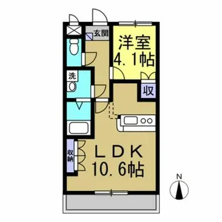 クレシア【103号室】の間取り