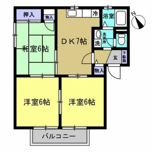 プリマリア南【202号室】の間取り