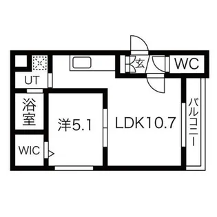 グランメール新道東駅I【3階】の間取り
