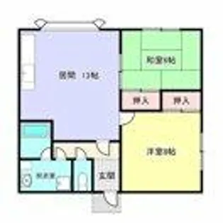 コーポ入江【1-1号室】の間取り