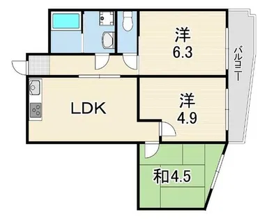 一宮館【3階】の間取り
