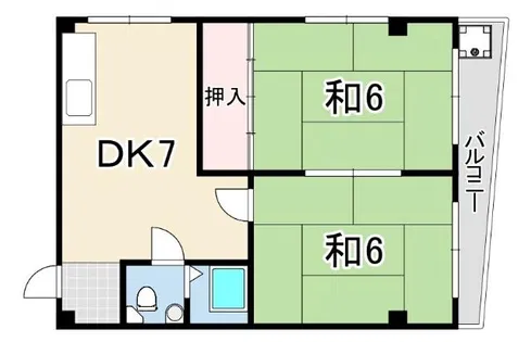 トマダハイツ【2階】の間取り