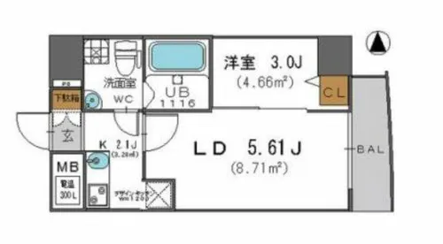 セレニテ上町台【10階】の間取り
