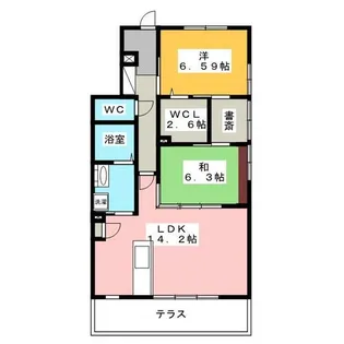 Grand‐Livie B棟【1階】の間取り