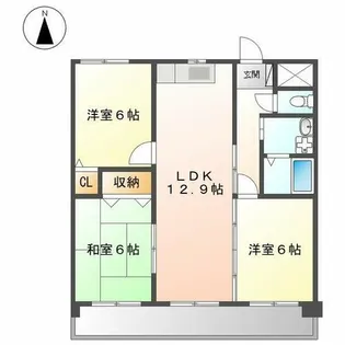 セントルピナス【202号室】の間取り