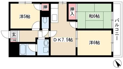 プレシャス【302号室】の間取り