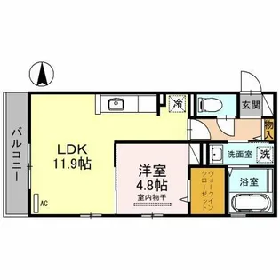 フェリーチェ鳳【203号室】の間取り