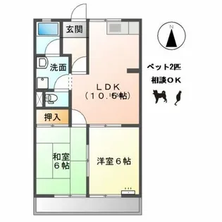 サンハイツⅠ【1階】の間取り