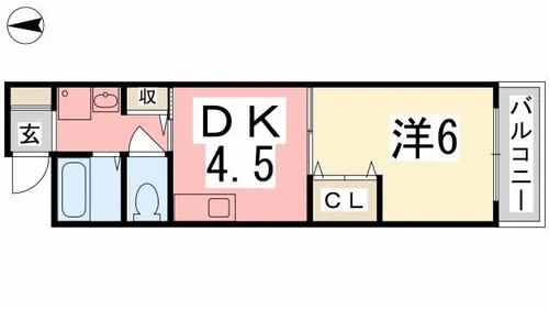 カサグランデモモ【303号室】の間取り