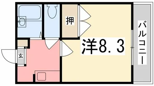 リッチウォーク市役所前 B棟【205号室】の間取り