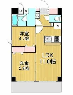 レジデンシア都島アイラ【4階】の間取り