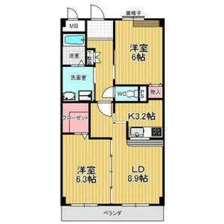 フォンティーヌⅡ【2階】の間取り