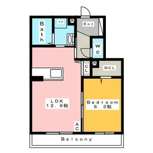 パークサイド千ノ百合【1階】の間取り