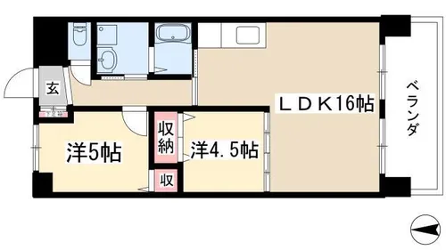 高針中央マンション【4階】の間取り