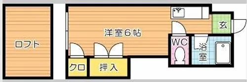 ロイヤルリッチ【1D号室】の間取り