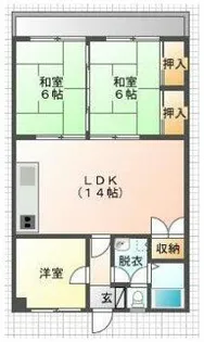 コーポランド折尾東口【2階】の間取り