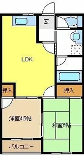 ムーニー室賀【1階】の間取り