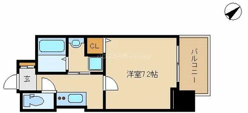 フラシア東難波【15階】の間取り