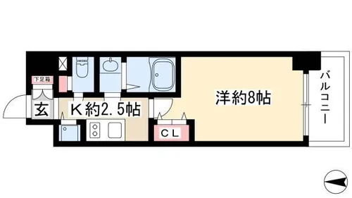 プレサンス新栄町ギャラント【0510号室】の間取り