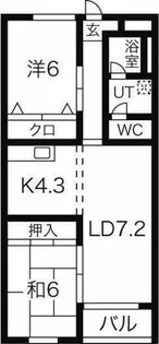 ベル・ハイツ清水【2階】の間取り