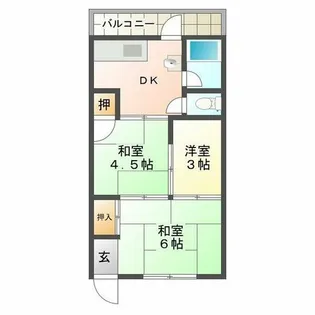 サンヒルズ須磨【1階】の間取り
