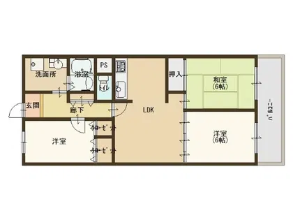 ルモン森ノ宮【1階】の間取り