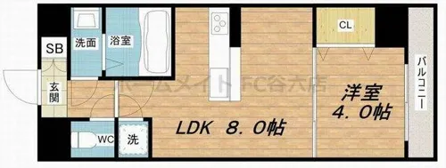 パラゴン小路【8階】の間取り