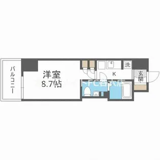 ミュプレ江坂【9階】の間取り