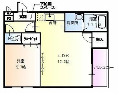 フジパレスKⅠ番館【1階】の間取り