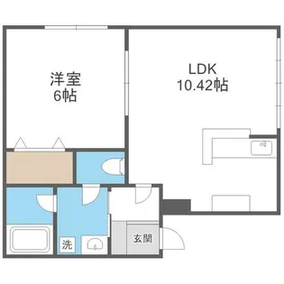 1LDKの間取り画像