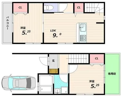 KARIN上沢【1階】の間取り