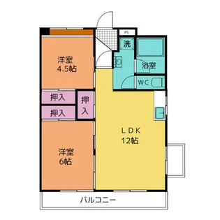 蓮池マンション【406号室】の間取り