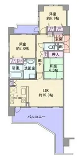 アルファステイツ田寺【801号室】の間取り