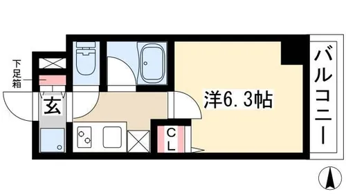 RIDGE堀田【7階】の間取り