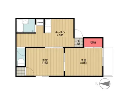 タウニィみどり【1階】の間取り