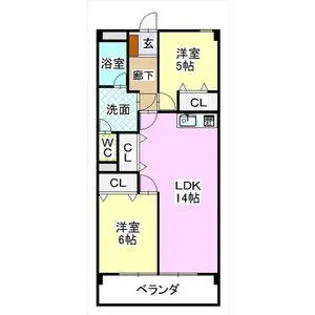 瑞和ビル【402号室】の間取り