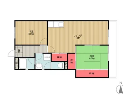 OS・SKYマンション植田南【502号室】の間取り