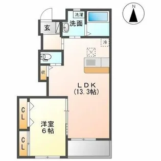 メビウス【103号室】の間取り