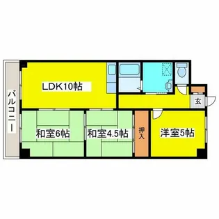 サンシティ新琴似【4階】の間取り