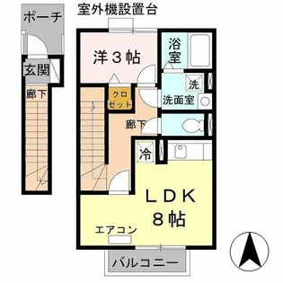 ダリア B棟【202号室】の間取り