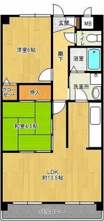メゾンヴェール中尾Ⅱ【306号室】の間取り