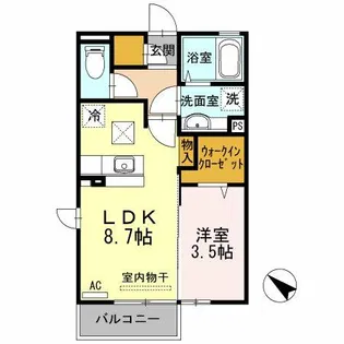 フェアプラッツ B棟【1階】の間取り