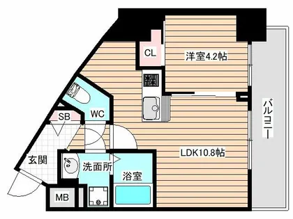 アドバンス西梅田フォルン【8階】の間取り