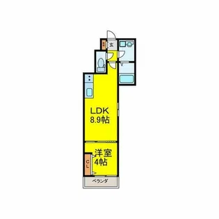 D porta eos【3階】の間取り