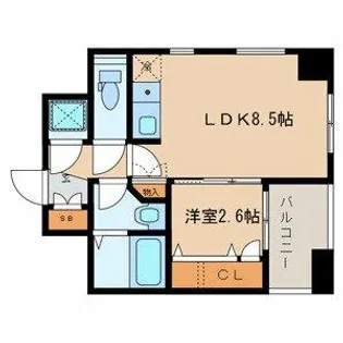 F・Corazon薬院【3階】の間取り