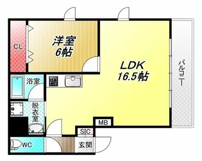 シビック本町【4階】の間取り