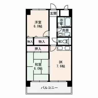 イーストヒル長田【2階】の間取り