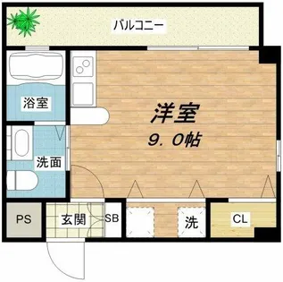 OM玉造Ⅱ【3階】の間取り